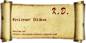 Knizner Diána névjegykártya